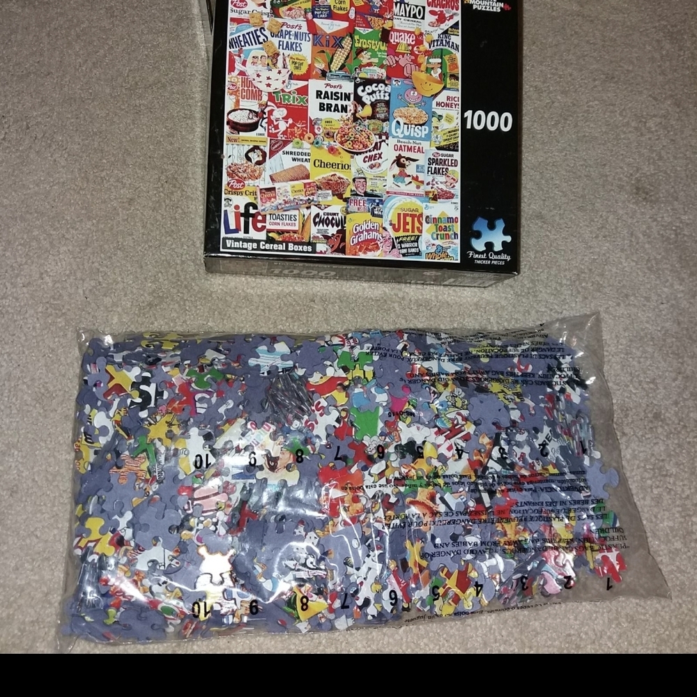 White Mountain Red and Orange Vintage Cereal Puzzle - Picture 2 of 3